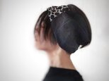 ターバンなヘアバンド　ジオメトリック+黒　送料無料の画像