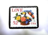 アメリカ1994年バレンタイン｢LOVE」切手ブローチ152の画像