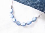【販売中】Blue Oval Short Necklace（カイヤナイト）の画像