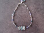 【Silver】Labradorite × Blue Stone Mix Bracelet／ラブラドライトミックス ブレスレの画像