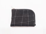 kangaroo leather wallet (黒Tsugi)11×8/小銭入れ/カード入れ/WS001b_t