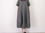 [予約販売] コットンリネン北欧風フラットカラー切替ワンピースの画像