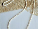 7mmあこやパールのロングネックレス　MN0114-006