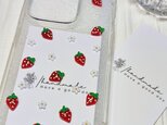 ちっちゃな苺のスマホケース 全機種対応 果物 スマホカバー iPhone 12 iPhone 13 Xperia ストロベリーの画像