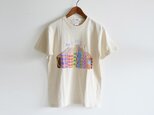 新柄！" bookshelf Tシャツ " ハンドペイントTシャツ　ラテベージュ　母の日のプレゼントにも！の画像