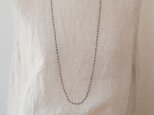 long necklace silk パイライトの画像