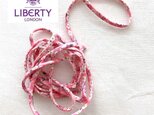 リバティ生地 細紐ストリング mitsi valeria(ミッツィ・ヴァレリア)花 ピンク ひも M-0259