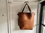 leather tote bag M （BROWN）の画像