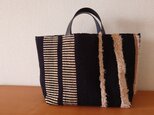 『TATAMI totebag Lsize  』畳織り鞄 手織り A4サイズ たっぷり入る トートバッグ 通学通勤にも♪の画像
