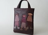 annco leather tote [brown]の画像