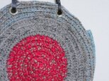 SALE! WOOLピンク×アンティークブルーまんまるBAG