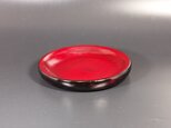 Urushi Bowl  (皿)　白石目黒漆溜塗赤漆摺漆　　の画像
