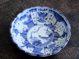 月を見つめる鳥◇成化年製　伊万里　染付膾皿　器　骨董品　antiques 丁寧な暮らしに。幕末 個体Bの画像