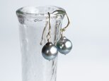 Baroque pearl gold earrings [OP735K10]の画像