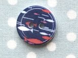 ドイツ キッズボタン フィッシュフロー15mm　2個　UK 海 夏 　 B-1393さかな　フィッシュの画像