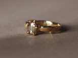 〈一点物〉K18◇diamond ring ローズカットナチュラルダイヤモンドリング0.4ct eh〈one off_22〉の画像