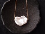 【K14gf】Biwa Pearl Necklace／ビワパール チェーンネックレスの画像