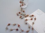 long necklace silk インプレッションストーンの画像