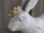 「Lilis　リリス」　　　　　　アイボリーの花冠の指輪の画像