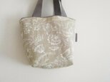 草花柄×linen ToteBagの画像