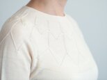 Organic Cotton 織柄ニットプルオーバー【無縫製】の画像