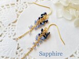 【9月誕生石】ブルーサファイアの房ピアス ac/290