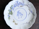 余白が素敵◇花と麒麟。伊万里　色絵七寸中皿　骨董・antiques 丁寧な暮らしに。明治時代の画像