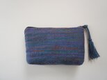 毛糸の手織りポーチの画像
