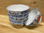 ◆新品◆美濃焼/染錦/盛鉢/6個組  1個のサイズ/口径/約15.5cm×高さ/約6.5cmの画像