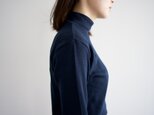 オーガニックコットンハイネック/high neck/heather navyの画像