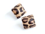 Animal Airas~square~【レザーピアス/イヤリング】leopardの画像