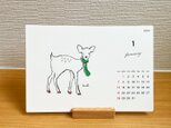 2024【木製スタンド付】【カレンダー】送料無料＊卓上カレンダーの画像