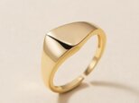 存在感あるシンプルピンキーリング-幅広いシーンで活躍するアクセサリー R297の画像