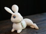 青色の瞳の白色うさぎ no.4の画像