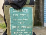 60's イギリス軍Royal Green Jacketsヴィンテージキャンバス帆布バックパックIND1483の画像