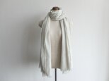 【sale】enrica cottonsilk scarf / sesami-light greyの画像