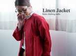 【wafu】プレミアム Linen Jacket 首があきすぎないジャケット / クリストローゼ h038a-ctr3の画像