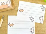ねこの一筆箋〈30枚入〉横書き ミニ便箋 手紙 添え状 メッセージ 文房具 ギフト プレゼント 動物 猫 かわいい