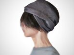ターバンなヘアバンド　ストレッチデニム濃紺ワイド　送料無料の画像