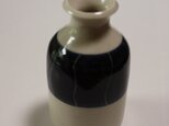 立て波線入り呉須の一輪挿しの画像