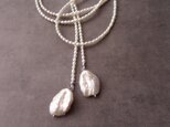 Biwa Pearl × Rice Pearl Lariat Necklace／ビワパール×ライスパール ラリエットネックレスの画像