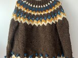 手紡ぎ毛糸のセーター　の画像