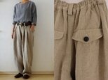 【n様専用ページ】濃グレー/ヴィンテージ風リネンツイル Bigパンツ〈S・Мsize〉の画像