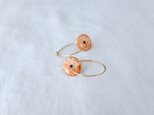 ピアス hoop apricot 14KGFの画像