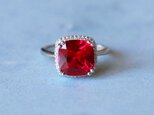 クラシックスタイル＊ルビー　シンセティック　指輪＊12号　SV