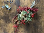 期間限定　特別価格　スワッグ　クリスマス　ラナンキュラスとサンキライ　アーティシャルフラワー　造花　　ウエルカムボード　の画像