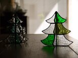 ステンドグラス　クリスマスツリーa (ミックスカラー)の画像