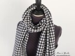 ⭐️残り2点⭐️ おしゃれな 千鳥格 モノトーン ウール 秋 冬 春 ストール ショール