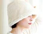 Organic Cotton Fur ふわふわあったか帽子【生成り色】の画像