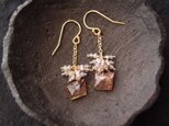 【K14gf】Andalusite × Labradorite Earrings／アンダリュサイト×ラブラドライト ピアスの画像